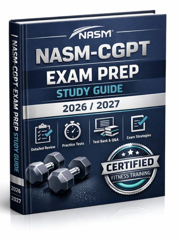 Premium 3D book (8) NASM-CGPT Exam Prep Study Guide 2026/2027 | Practice Questions, Test Bank & Certification Success