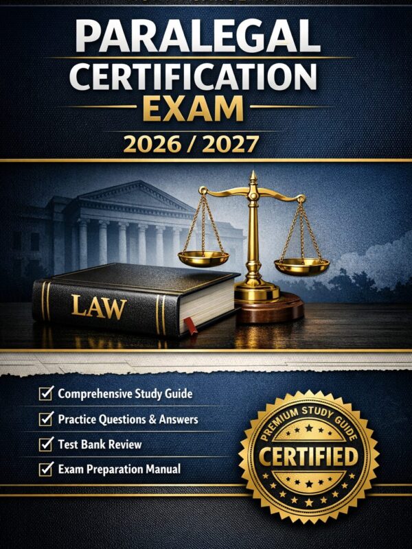 Premium legal c (3) North Carolina Paralegal Certification Exam 2026/2027 Comprehensive Study