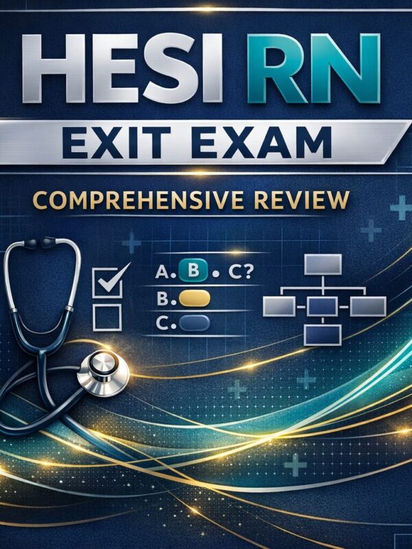 Premium nursing (11) HESI RN Exit Exam Comprehensive Review Guide with NGN Questions