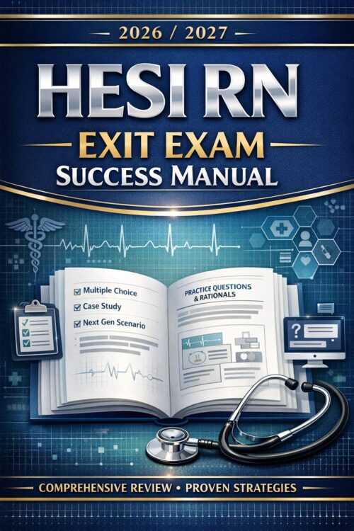 Premium nursing (12) 2026/2027 HESI RN Exit Exam Success Manual Including NGN Practice Questions