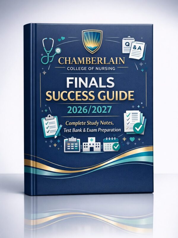 Premium portrai (13) Chamberlain College of Nursing Finals Success Guide 2026/2027: Complete Study Notes, Test Bank & Exam Preparation