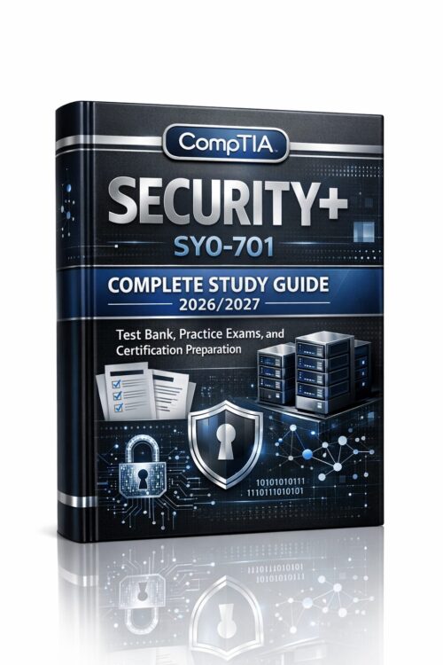 Premium portrai (16) CompTIA Security+ SY0-701 Complete Study Guide 2026/2027: Test Bank, Practice Exams, and Certification Preparation