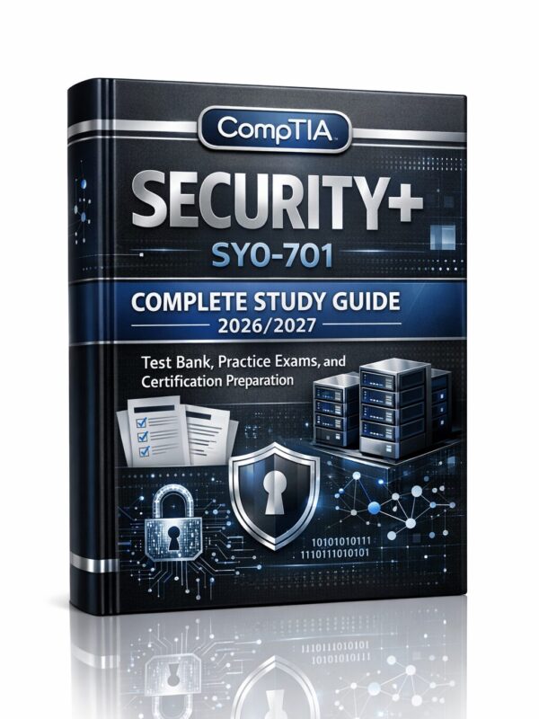 Premium portrai (16) CompTIA Security+ SY0-701 Complete Study Guide 2026/2027: Test Bank, Practice Exams, and Certification Preparation