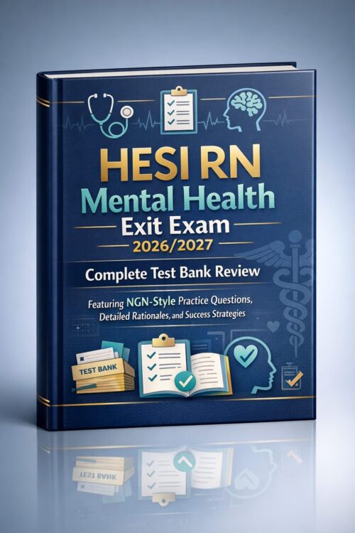 Premium portrai (20) HESI RN Mental Health Exit Exam 2026/2027 Complete Test Bank Review Featuring NGN-Style Practice Questions, Detailed Rationales, and Success Strategies
