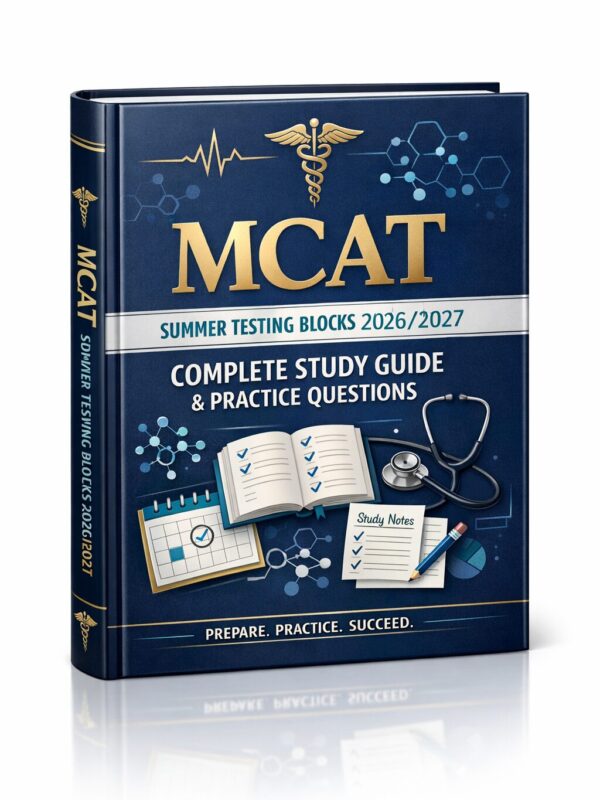 Premium portrai (23) MCAT Summer Testing Blocks 2026/2027: Complete Study Guide & Practice Questions