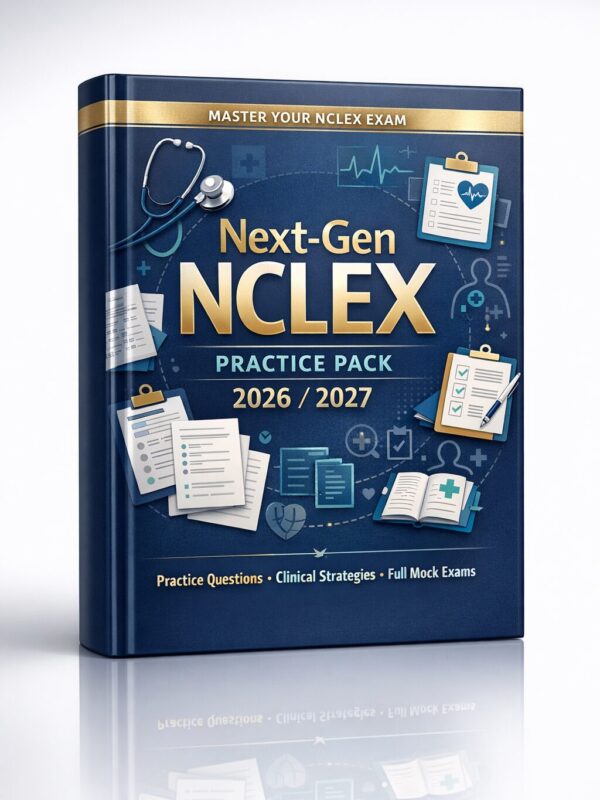Premium portrai (25) Next-Gen NCLEX Practice Pack 2026/2027: NCLEX-RN & NGN Practice Questions, Clinical Judgment Exercises, Mock Exams, and Exam Success Review