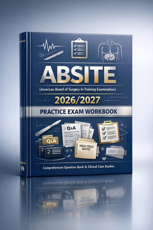 Premium portrai (3) ABSITE 2026/2027 Practice Exam Workbook: Comprehensive Test Bank, Mock Exams & Clinical Case Reviews