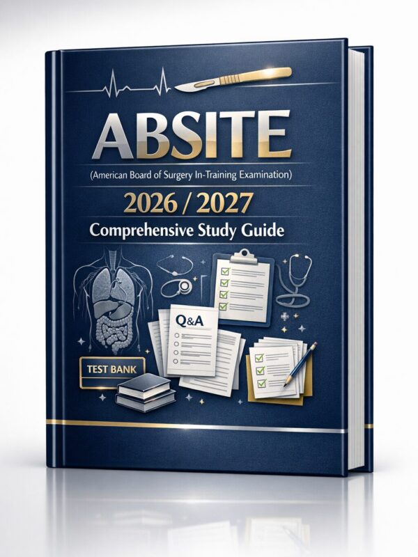 Premium portrai (4) ABSITE (American Board of Surgery In-Training Examination) 2026/2027 Comprehensive Study Guide: Complete Review, Practice Questions & Clinical Scenarios