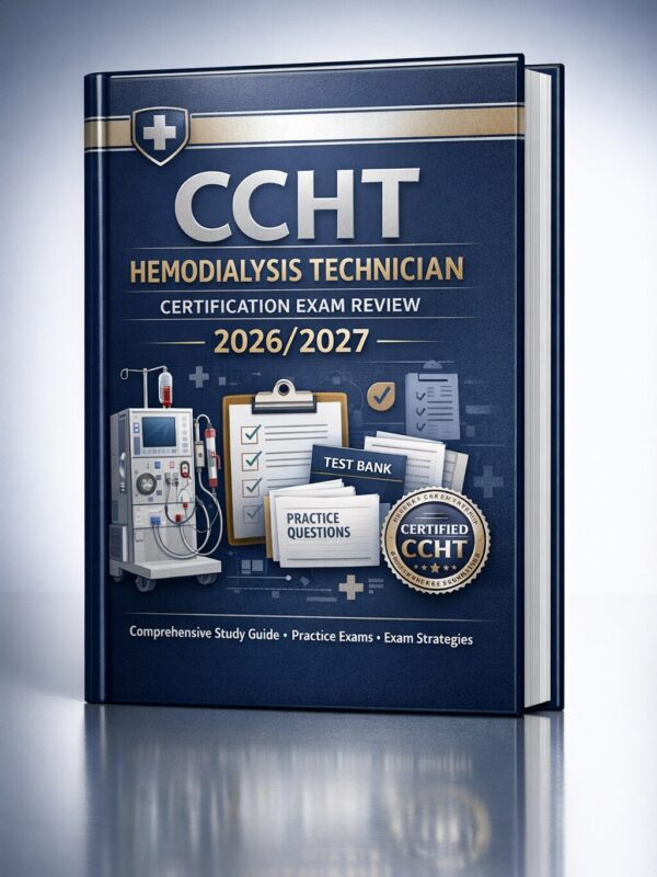 Premium portrai (7) CCHT Hemodialysis Technician Certification Exam Review 2026/2027: Practice Questions, Clinical Skills Assessment & Mock Exams