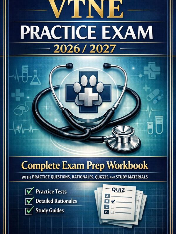Premium veterin (4) VTNE Practice Exam 2026/2027 Complete Exam Prep Workbook